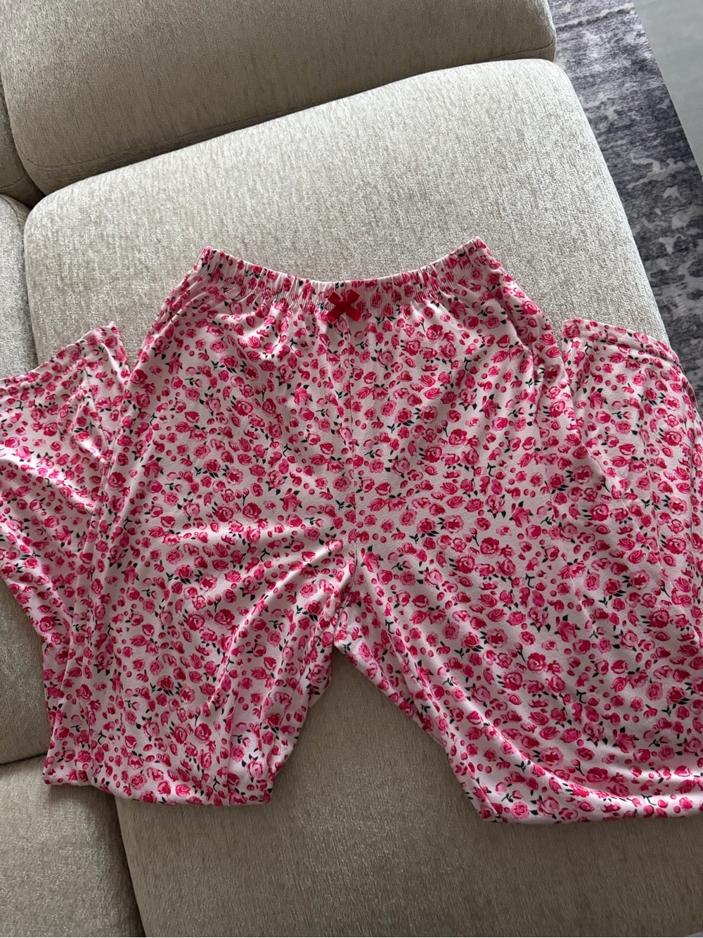 & Other Stories Pink Floral Pajama Shorts